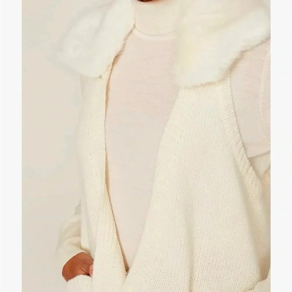 Kaufman Franco Off white faux fur vest - Picture 11 of 12